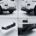 Deep gloss black automotive paint Rear Bumper Diffuser compatible with Mercedes-Benz G400d-2022 72992
