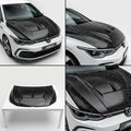 Chopped Forged Matte Carbon Fiber Hood Cover compatible with Volkswagen Golf GTI-2024 90998