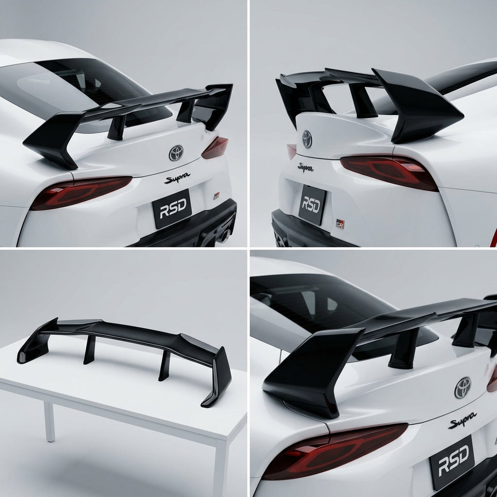 Deep gloss black automotive paint Spoiler compatible with Toyota GR Supra-2025 97238