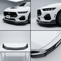 Chopped Forged Matte Carbon Fiber Front Bumper Lip compatible with Ford Mostang-2024 90308