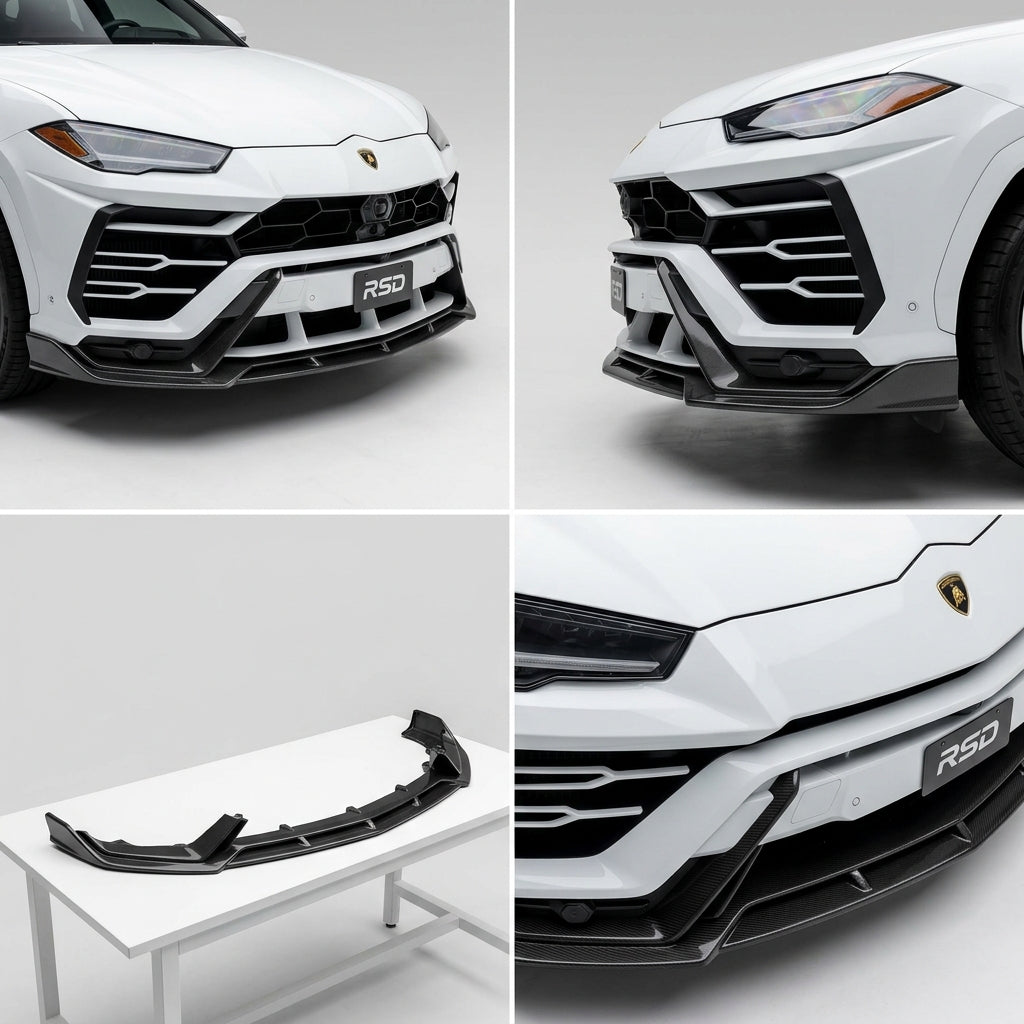 Chopped Forged Matte Carbon Fiber Front Bumper Lip compatible with Lamborghini Urus-2024 75187