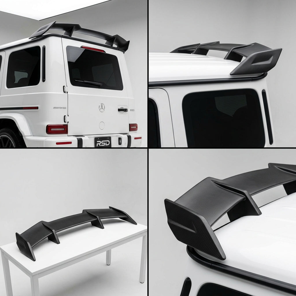 Matte Forged Carbon Fiber Spoiler compatible with Mercedes-Benz G63 AMG-2022 95246