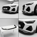 Chopped Forged Matte Carbon Fiber Front Bumper Lip compatible with Audi RS6 Avant C8-2023 22755