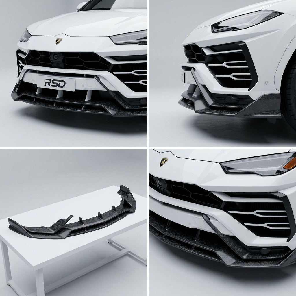 Chopped Forged Matte Carbon Fiber Front Bumper Lip compatible with Lamborghini Urus-2024 51974