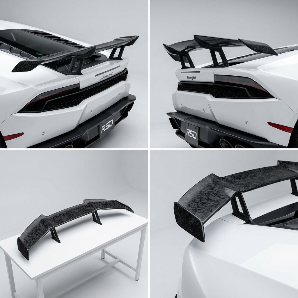 Chopped Forged Matte Carbon Fiber Spoiler compatible with Lamborghini Huracan-2017 92940