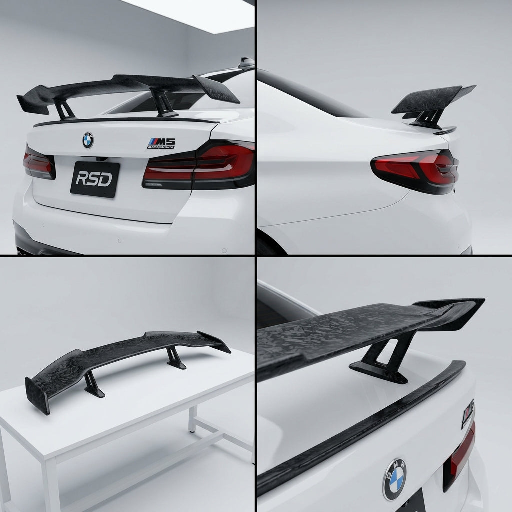 Chopped Forged Matte Carbon Fiber Spoiler compatible with BMW M5 Competition-2022 28608