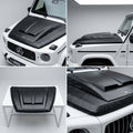 Matte Forged Chopped Carbon Fiber Hood Cover compatible with Mercedes-Benz G63 AMG-2022 75027