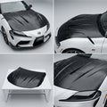 Chopped Forged Matte Carbon Fiber Hood Cover compatible with Toyota GR Supra-2025 38641