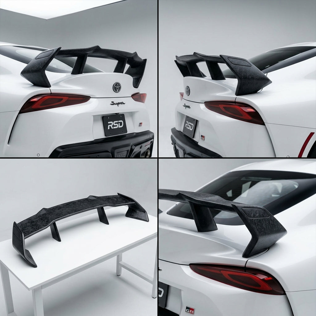 Chopped Forged Matte Carbon Fiber Spoiler compatible with Toyota GR Supra-2025 10817