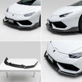 Chopped Forged Matte Carbon Fiber Front Bumper Lip compatible with Lamborghini Huracan-2017 07778