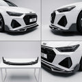 Chopped Forged Matte Carbon Fiber Front Bumper Lip compatible with Audi RS6 Avant C8-2023 65912
