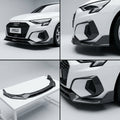 Carbon Fiber Front Bumper Lip compatible with Audi Audi A3 back sport 2024 98003