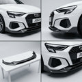Carbon Fiber Front Bumper Lip compatible with Audi Audi A3 back sport 2024 16601