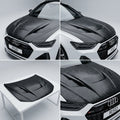 Chopped Forged Matte Carbon Fiber Hood Cover compatible with Audi RS6 Avant C8-2022 66868