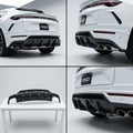 Chopped Forged Matte Carbon Fiber Rear Bumper Diffuser compatible with Lamborghini Urus-2024 56319