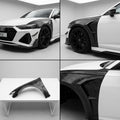 Chopped Forged Matte Carbon Fiber Front Fender Add ons compatible with Audi RS6 Avant C8-2023 75215