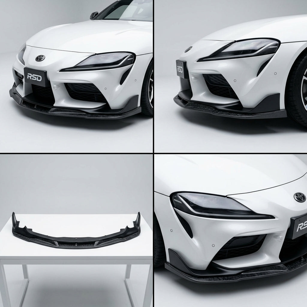 Chopped Forged Matte Carbon Fiber Front Bumper Lip compatible with Toyota GR Supra-2025 05573
