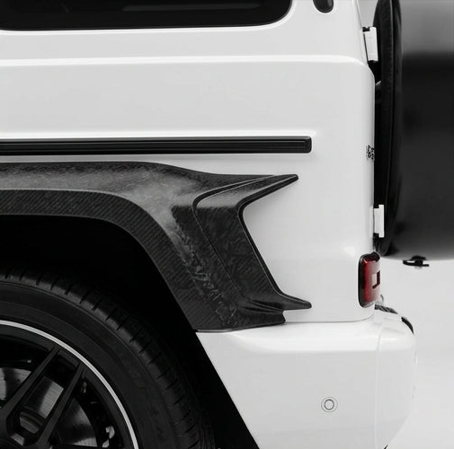 Chopped Forged Matte Carbon Fiber Rear Femder Add ons compatible with Mercedes-Benz G63 AMG-2022 57220